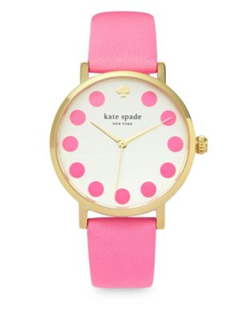 Kate Spade New York Womens Metro Dot Round Watch 1YRU0770 - PINK