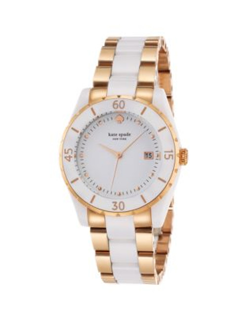 Kate Spade New York Womens Seaport Grand Watch 1YRU0757 - WHITE/GOLD