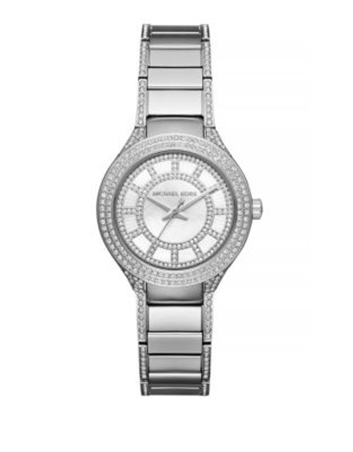 Michael Kors Mini Kerry Pavé Stainless Steel Bracelet Watch - SILVER