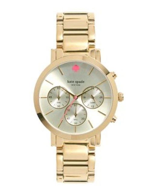 Kate Spade New York Gramercy Stainless Steel Chronograph Watch - GOLD