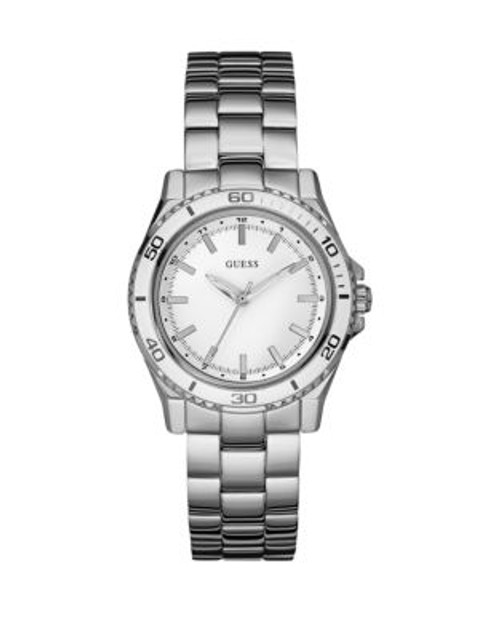 Guess Womens Stainless Steel Silver Tone Watch 36mm W0557L1 - SILVER