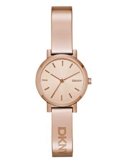 Dkny Womens SOHO Rose Gold-tone Half-Bangle Watch NY2308 - ROSE GOLD