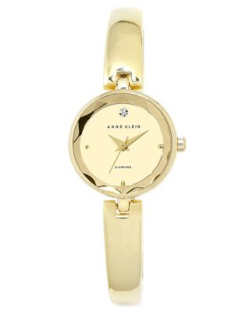 Anne Klein Diamond Dial Petite Semi-bangle AK-1722CHGBX - GOLD