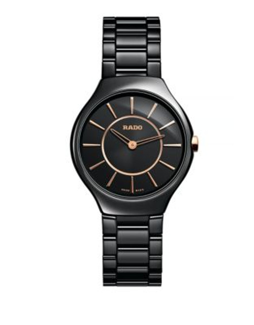 Rado Womens Quartz True Thinline R27742152 Watch - BLACK