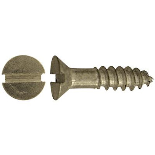 6X1 Flat Slot Hd Aluminum Screw