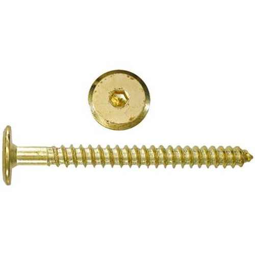 M7X2-3/4 Connctor Screw Brass Pltd