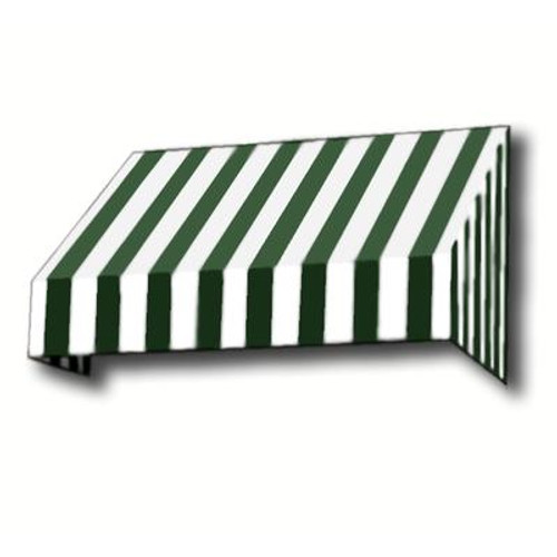 6 Feet Toronto (44 Inch H X 36 Inch D) Window / Entry Awning Forest / White Stripe