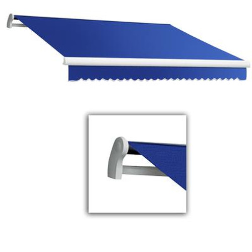 12 Feet MAUI (10 Feet Projection) - Motorized Retractable Awning (Right Side Motor) - Bright Blue