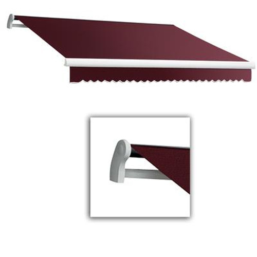 16 Feet MAUI (10 Feet Projection) - Motorized Retractable Awning (Right Side Motor) - Burgundy