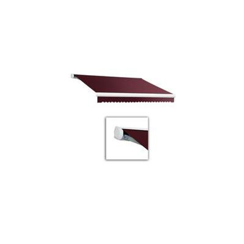 20 Feet VICTORIA  Motorozed Retractable Luxury Cassette Awning (10 Feet Projection) (Left Motor) - Burgundy