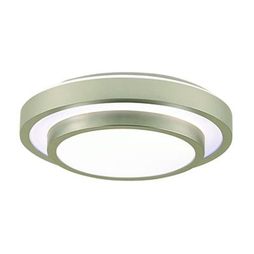 Noire Collection 1-Light Silver Flush Mount