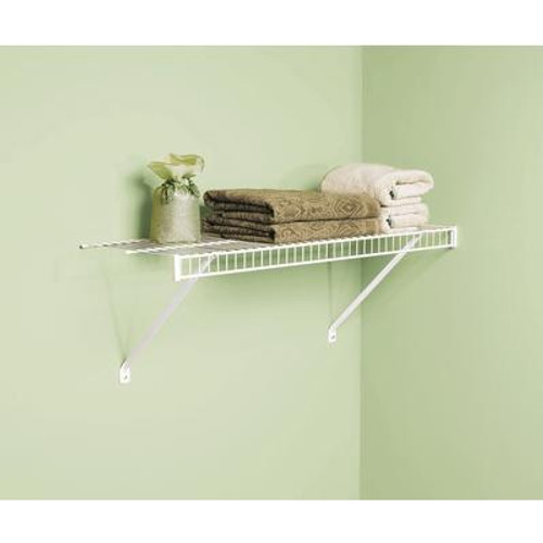 12in X 3ft Linen Shelf with Installation Hardware