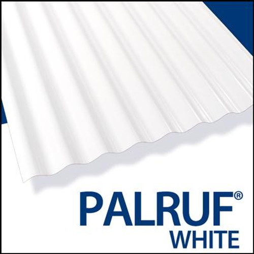 Palruf Cor. Pvc 12  Feet . White Opaque