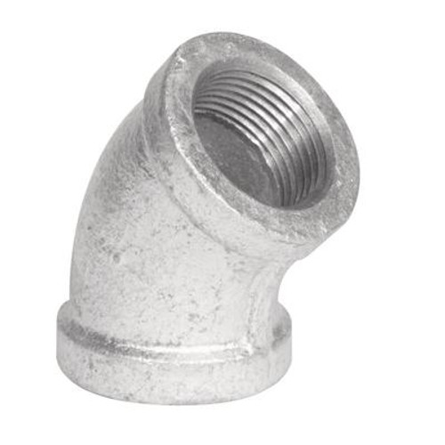 Fitting Galvanized Iron 45 Degree Elbow 1/2 Inch