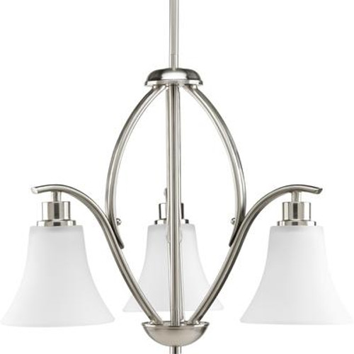 Joy Collection Brushed Nickel 3-light Chandelier