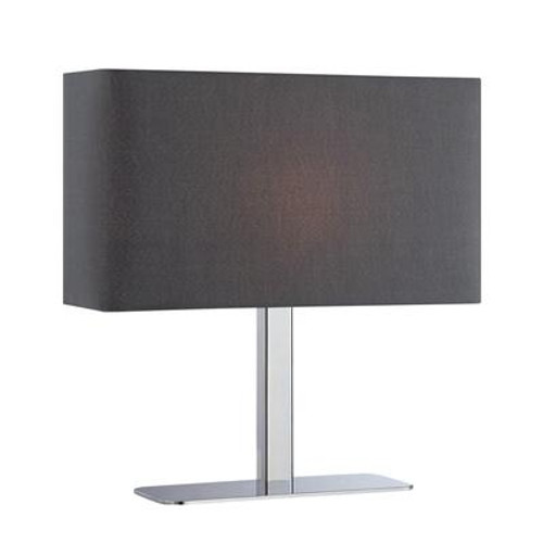 1 Light Table Lamp Black Finish Black Fabric Shade