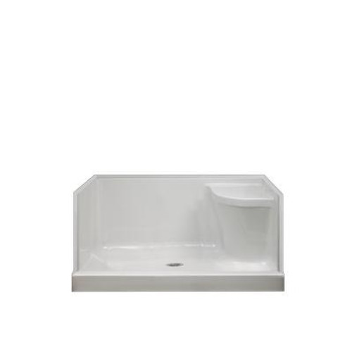 Ellis 48 Acrylic Shower Base With Seat-Left Hand