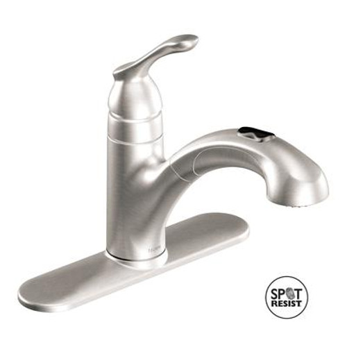 Banbury 1 Handle Kitchen Faucet with Matching Pullout Wand - Spot Resist Stainless Finish