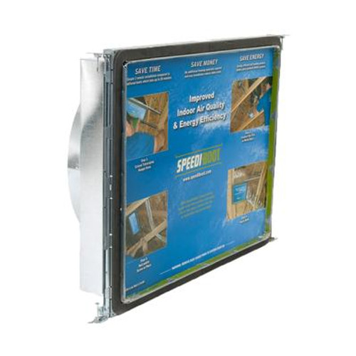 14 in. x 24 in. x 14 in. Square to Round Adaptor Register Vent Boot with Adj. Hangers for HVAC Duct Work