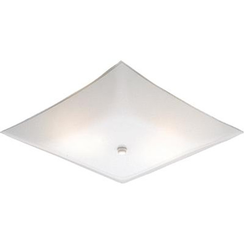 White 2-light Flush mount