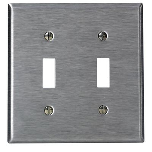 2 Gang Stainless Steel Switch Plate