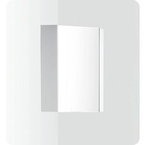 Coda 14 Inch White Corner Medicine Cabinet With Mirror Door