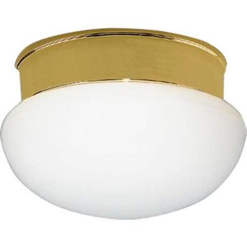 Polished Brass 1-light Flushmount