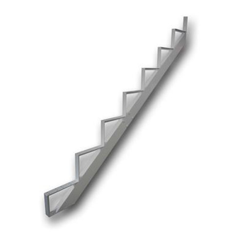 9-Steps White Aluminium Stair Riser Includes one ( 1 ) riser only