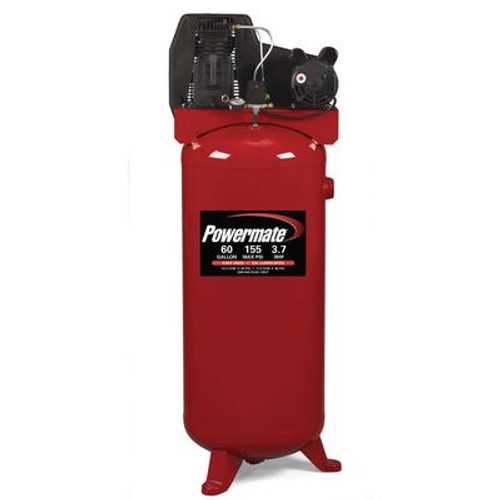 60 Gallon Stationary Twin Cylinder Cast Iron Air Compressor