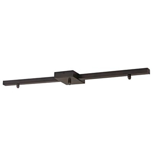 3 Light Square Pendant Bar - Dark Brown