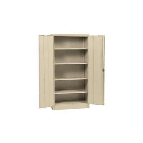 36 in. W x 18 in. D x 72 in. H Quick Assembly Steel Storage Cabinet - Putty