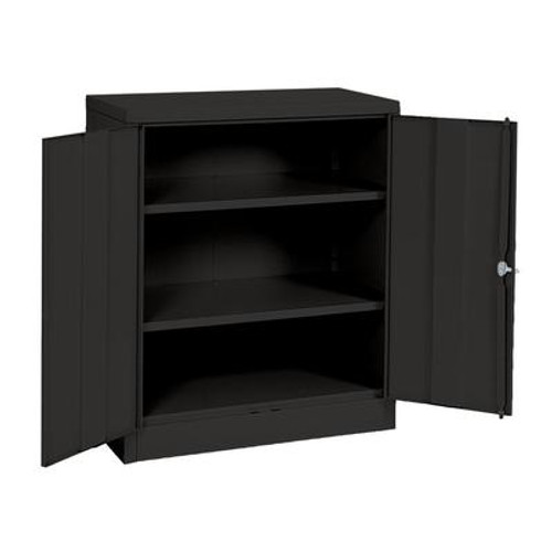 36 in. W x 18 in. D x 42 in. H Quick Assembly Steel Counter Cabinet Black