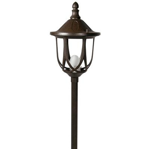 Low Voltage Cast Aluminum Walklight - Rust Painted Finish