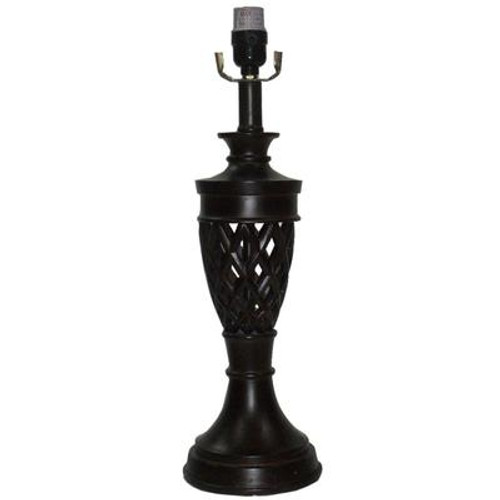 Open Filigree Round Base Table Lamp