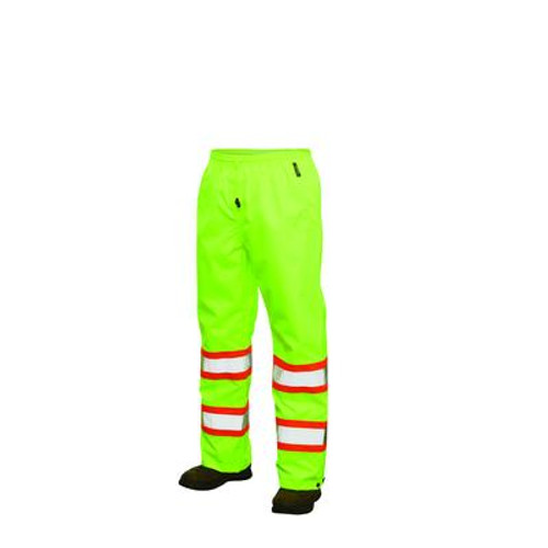 Hi-Vis Rain Pant With Safety Stripes Yellow/Green Large