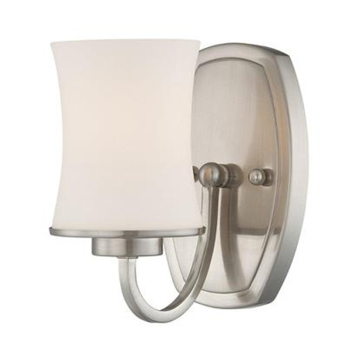 Dorado Collection 1 Light Satin Nickel Wall Sconce