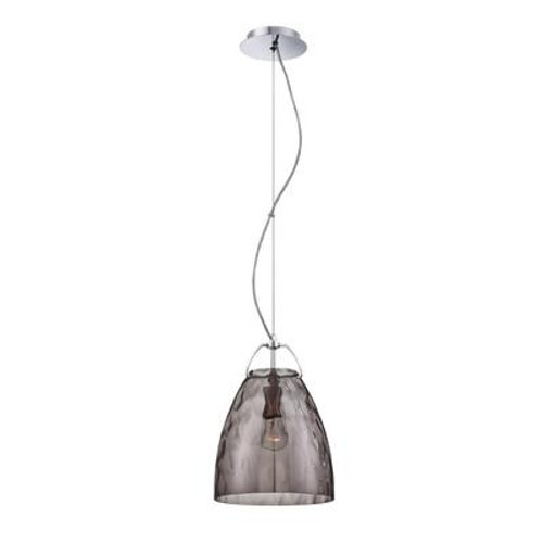 Amero Collection 1 Light Large Chrome & Smoke Pendant