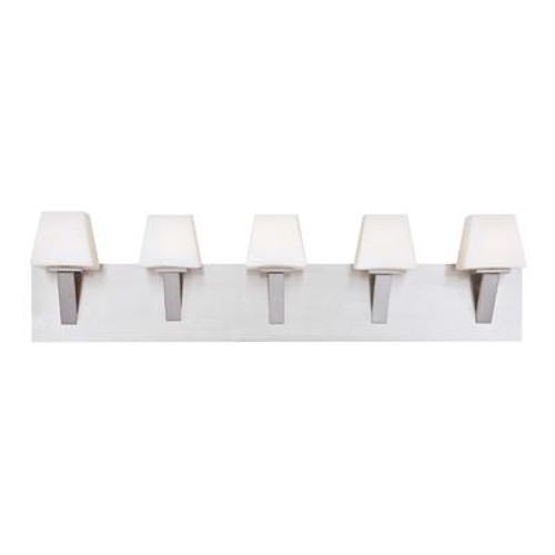 Anglo Collection 5 Light Satin Nickel Bathbar