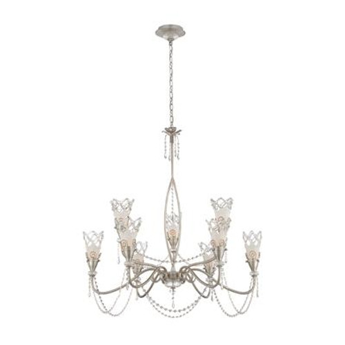 Mara Collection 9 Light Antique Silver Chandelier