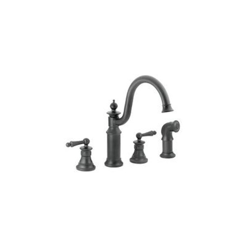 Waterhill 2-Handle Side Sprayer Kitchen Faucet in Wrought Iron