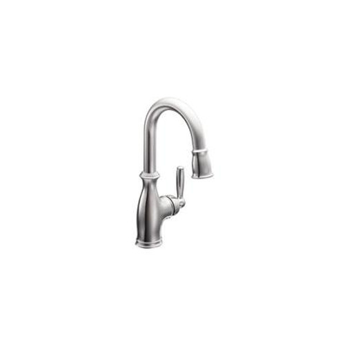 Brantford Single Handle Pulldown Bar Faucet Featuring Reflex in Chrome