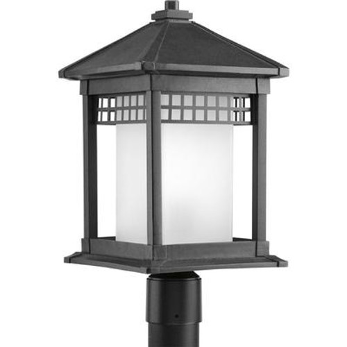 Merit Collection Black 1-light Post Lantern