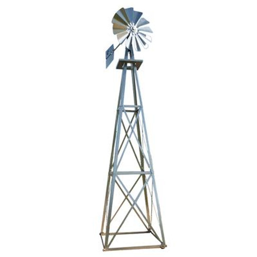 Galvanized Backyard Windmill - Large