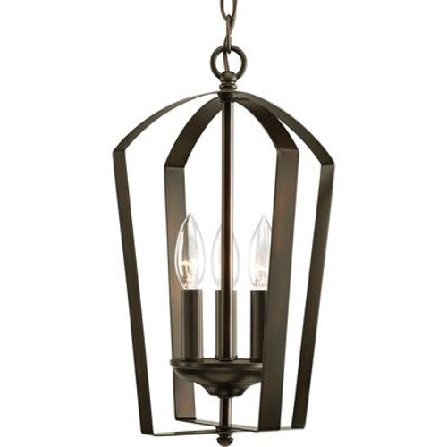 Gather Collection Antique Bronze 3-light Foyer Pendant