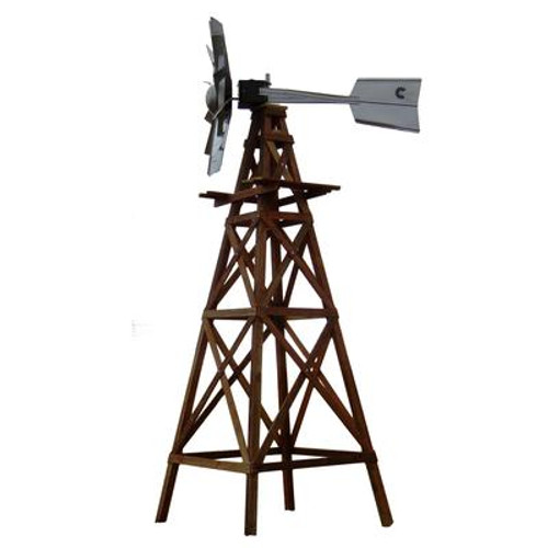 Wooden 4 Legged Windmill Aeration System - 16 Foot