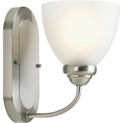 Heart Collection 1-light Brushed Nickel Bath Light