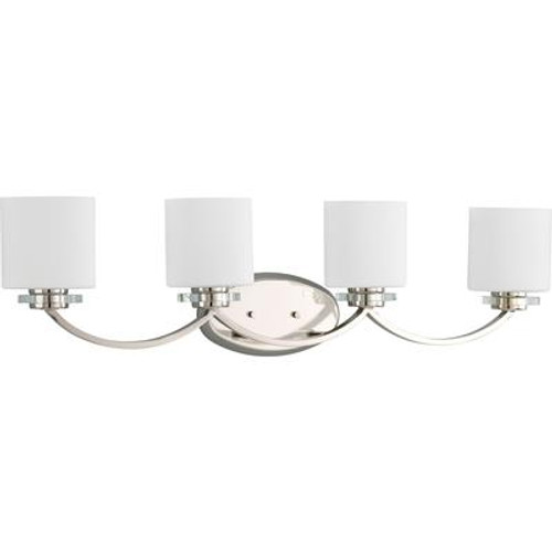 Nisse Collection Polished Nickel 4-light Bath Light