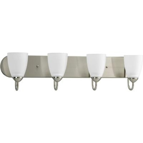 Gather Collection Brushed Nickel 4-light Bath Light