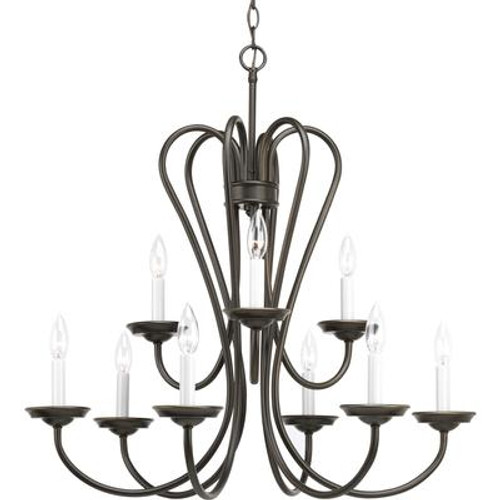 Heart Collection Antique Bronze 9-light Chandelier