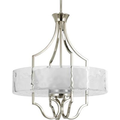 Caress Collection Polished Nickel 3-light Foyer Pendant